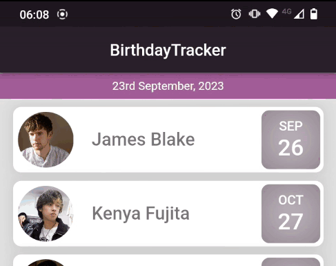 BirthdayTracker